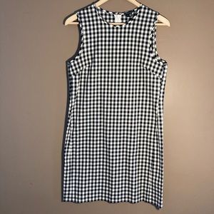 Theory gingham sleeveless dress